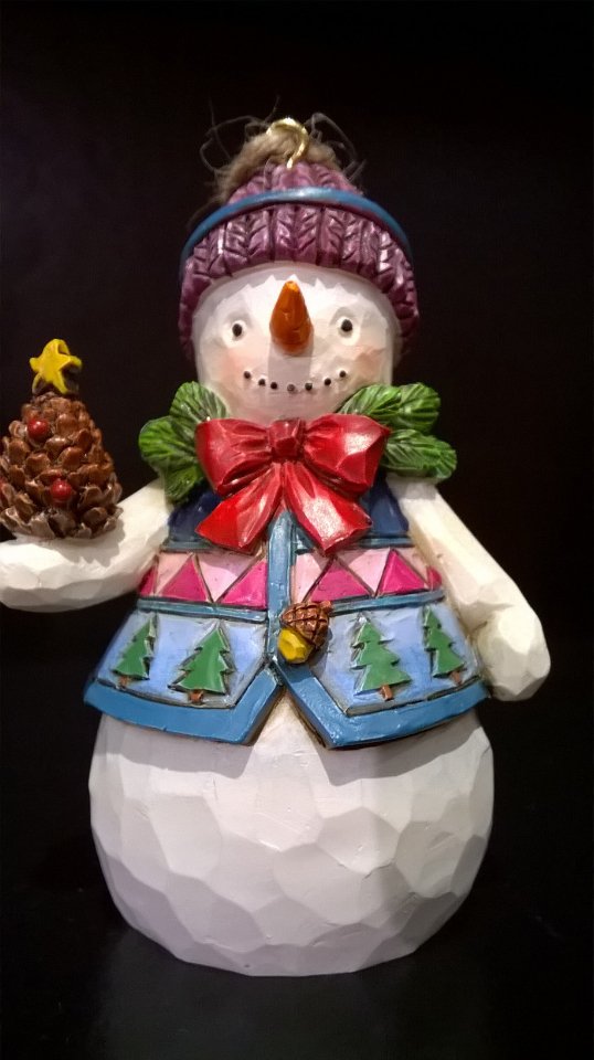 Mini-Schneemann Hängefigur von Jim Shore