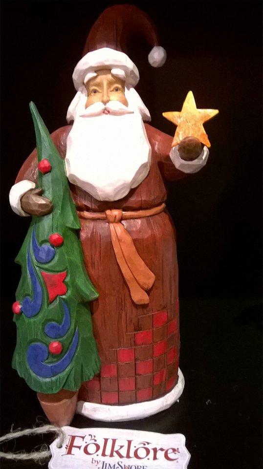 Folklore Santa mit Tannenbaum und Stern von Jim Shore