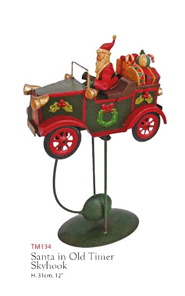 Balance-Figur Weihnachtsmann im Oldtimer